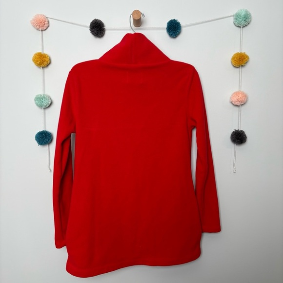 Dudley Stephens Greenpoint Fleece Turtleneck Red Sweater - Picture 9 of 9